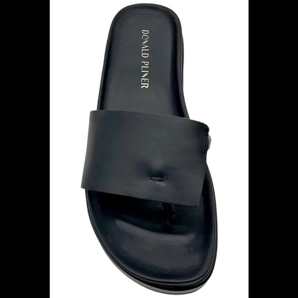 Donald Pliner Women's Fifi Vachetta Wedge Sandal Black - Medium - Picture 2 of 3